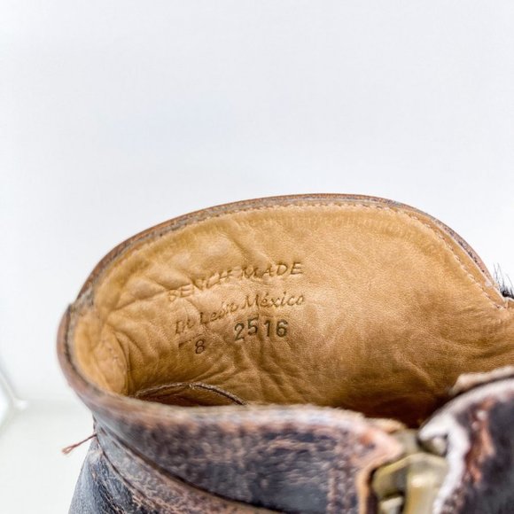 ❤️SOLD❤️Bed Stu Isla Black Lux With Hide Ankle Fur - Picture 11 of 14